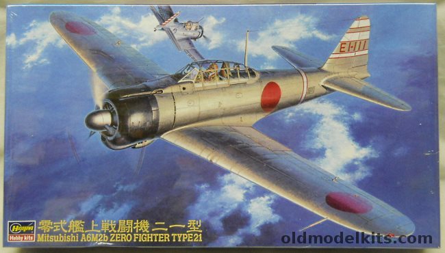 Hasegawa 1/48 Mitsubishi A6M2b Zero Fighter Type 21, JT43 plastic model kit